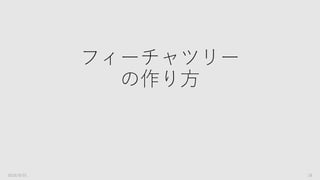 演習1
• 以下をフィーチャツリーで表現しよう
2016/9/01 18
八
王
子
家
ラ
ー
メ
ン
•
追
加
ト
ッ
ピ
ン
グ
•
味
玉
•
ほ
う
れ
ん
草
•
チ
ャ
ー
シ
ュ
ー
•
ラ
ー
メ
ン
の
好
み
選
択
•
麺
の
か
た
さ
•
か
た
め
、
ふ
つ
う
•
味
•
こ
い
、
ふ
つ
う
ほうれん草
味玉
チャーシュー
 