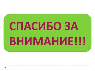 СПАСИБО ЗА
ВНИМАНИЕ!!!