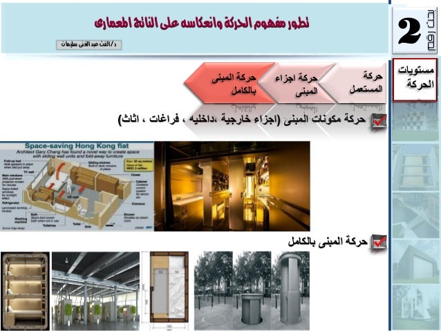 تطور مفهوم الحركة وانعكاسه على الناتج المعمارى