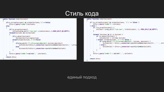 Стиль кода
единый подход
 