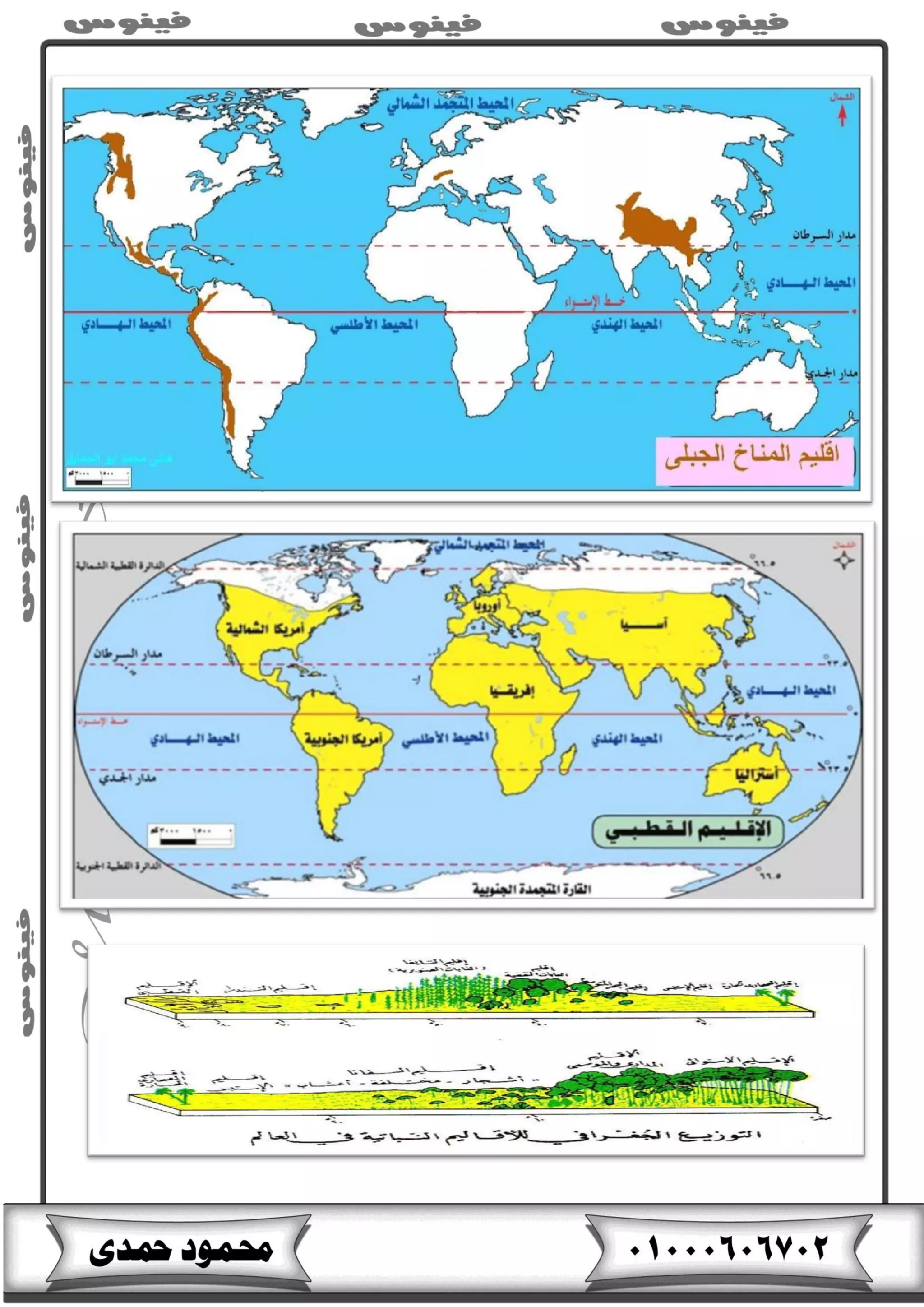 فينوس فى الجغرافيا للصف الثالث الاعدادى ترم اول