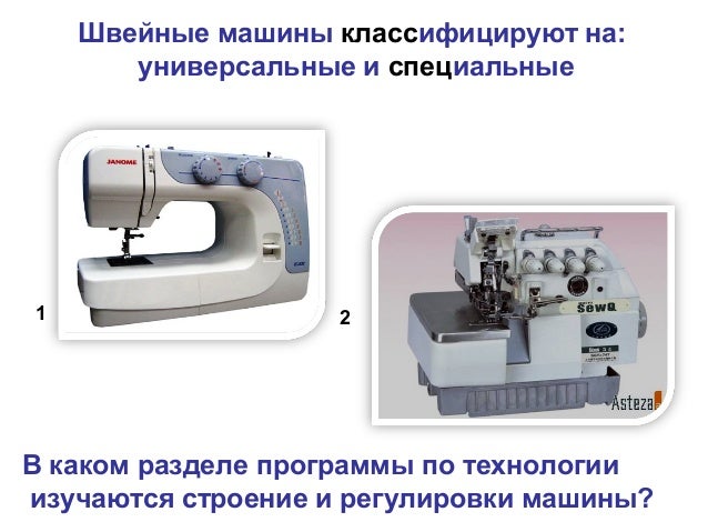 Рабочие органы машины швейной
