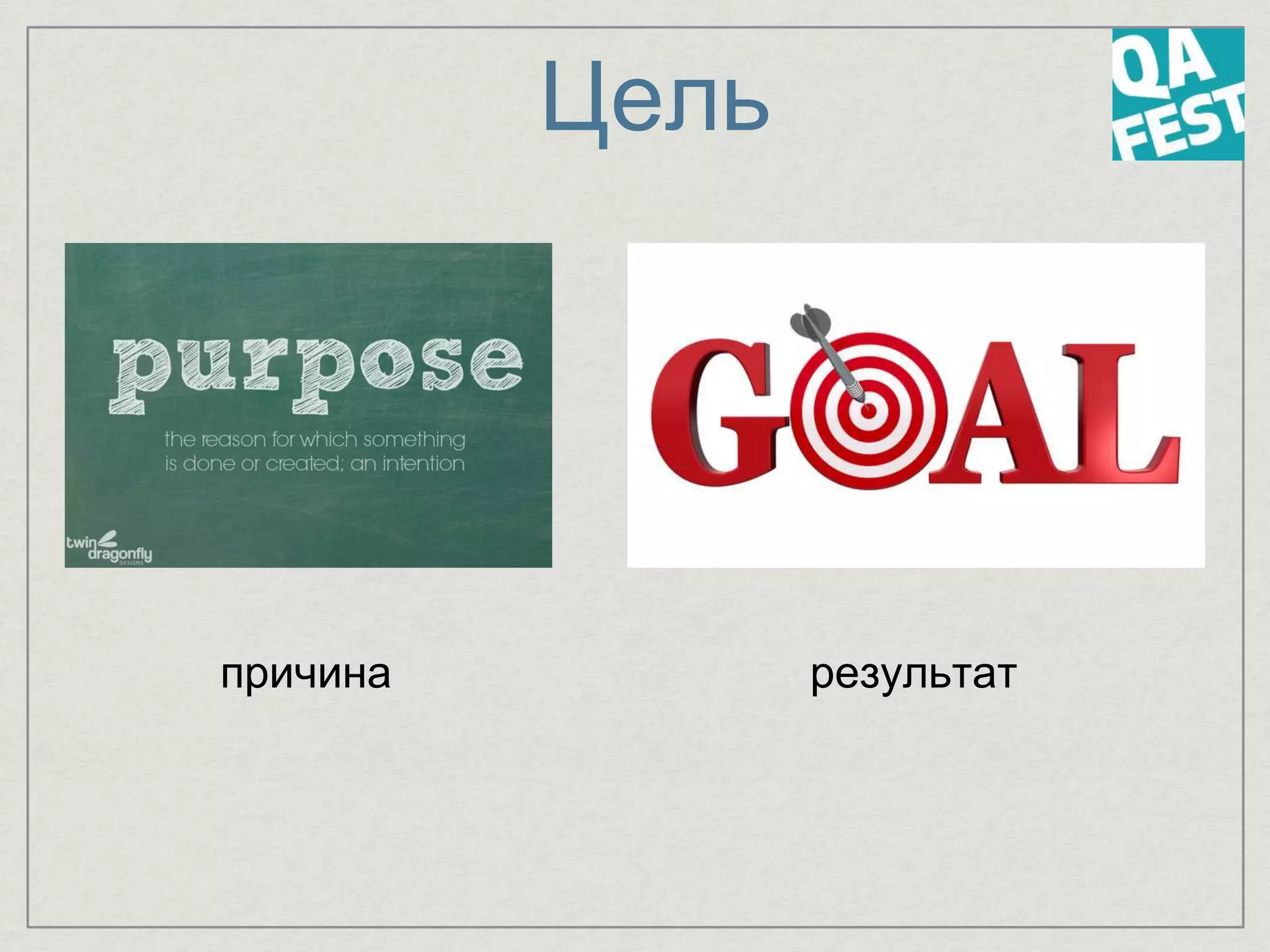 Цель
причина результат
 