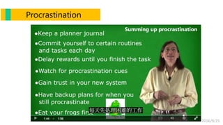 2016/9/25
Procrastination
 