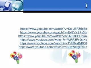 ))
https://www.youtube.com/watch?v=Sa-U5FZ5p8o
https://www.youtube.com/watch?v=ExEVYEPs5tk
https://www.youtube.com/watch?v=vQZ63CPOduA
https://www.youtube.com/watch?v=WRP3Fx0stKc
https://www.youtube.com/watch?v=TVkRvsBrBC0
https://www.youtube.com/watch?v=SPqYe9gEYNc
 