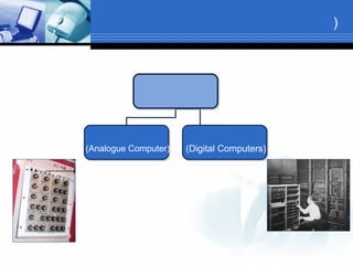 )
(Analogue Computer)(Analogue Computer) (Digital Computers)(Digital Computers)
 
