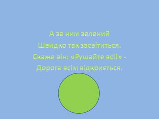 Кольори світлофора. Презентація для малечі