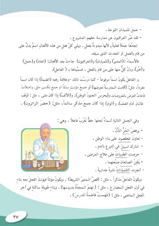 قواعد اللغة العربية للصف السادس الابتدائي Slide 37