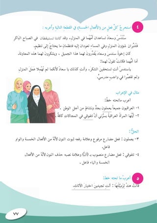 قواعد اللغة العربية للصف السادس الابتدائي Slide 77
