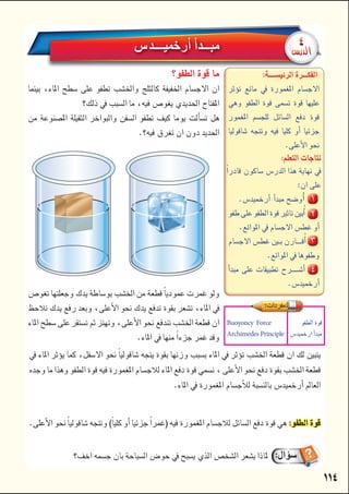 

    

    
     




ُ‫ﺃ‬ 
 

 

 

Buoyoncy Force
Archimedes Principle













 





 