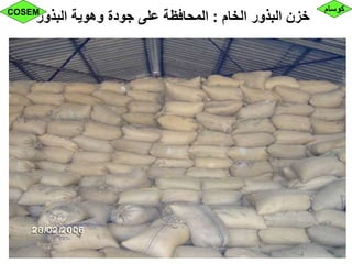 ‫الخام‬ ‫البذور‬ ‫خزن‬:‫البذور‬ ‫وهوية‬ ‫جودة‬ ‫على‬ ‫المحافظة‬
‫كوسام‬COSEM
 