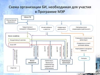 Схема организации БИ, необходимая для участия
в Программе МЭР
 