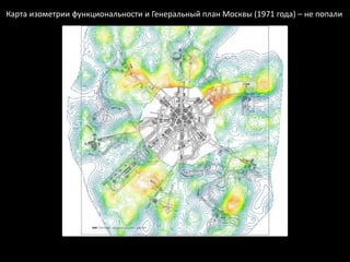 Карта изометрии функциональности и Генеральный план Москвы (1971 года) – не попали
 
