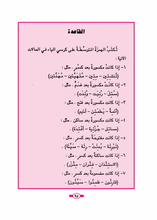 كتاب الاملاء للمرحلة المتوسطة