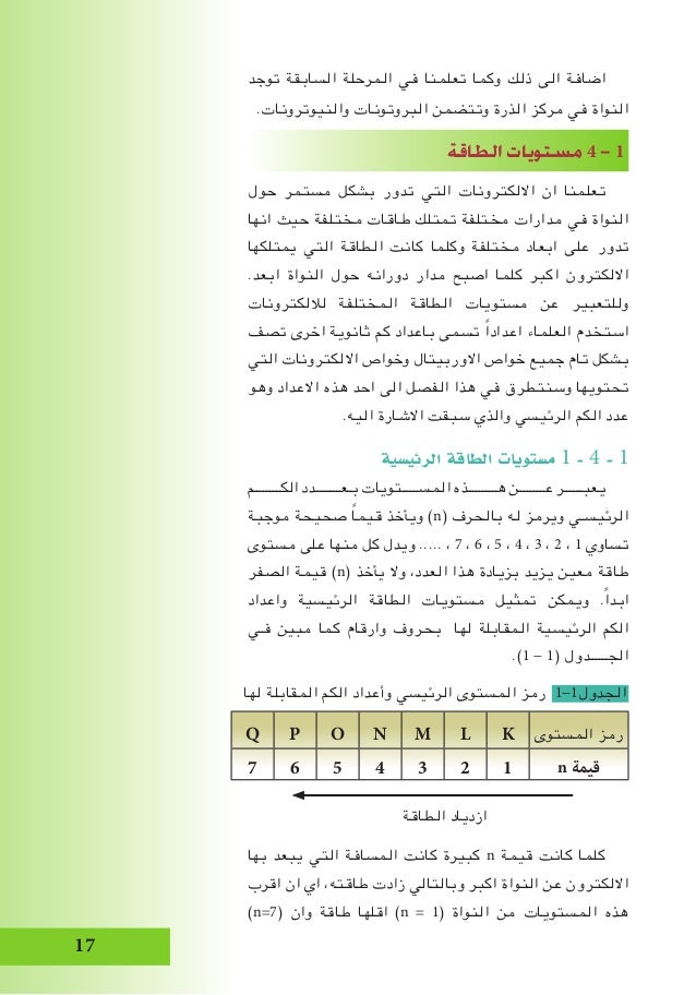 كتاب الكيمياء للصف الثالث متوسط