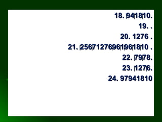 18.18. ‌10‌10‌18‌18‌94‌94 ..
19.19. ..
20.20. 66127127 ..
21.21. ‌10‌10‌18‌18‌96‌96‌1‌1‌96‌9666127127‌7‌7‌256‌256 ..
22.22. ‌78‌78‌79‌79 ..
23.23. ‌6‌6‌127‌127 ..
24.24. 1010181894949797
 