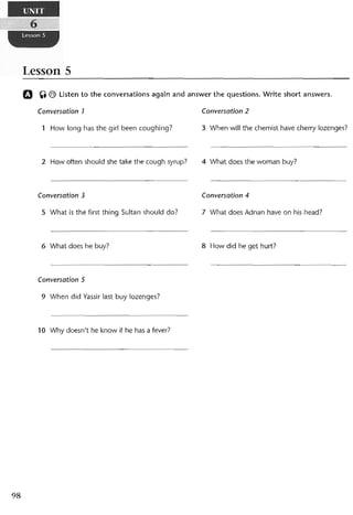 نشاط اللغة الانكليزية للصف الرابع الاعدادي