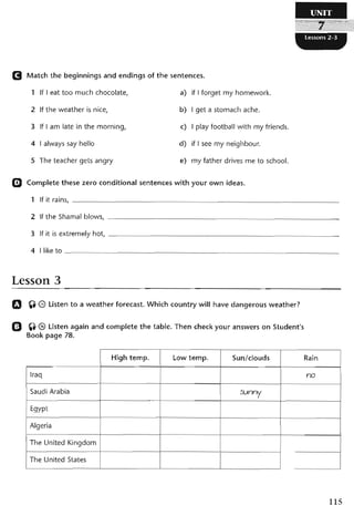 نشاط اللغة الانكليزية للصف الرابع الاعدادي