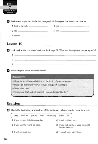 نشاط اللغة الانكليزية للصف الرابع الاعدادي