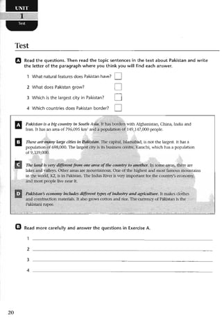 نشاط اللغة الانكليزية للصف الرابع الاعدادي