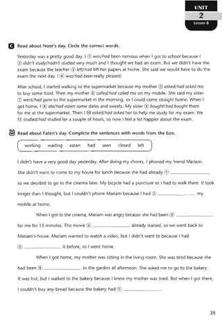 نشاط اللغة الانكليزية للصف الرابع الاعدادي