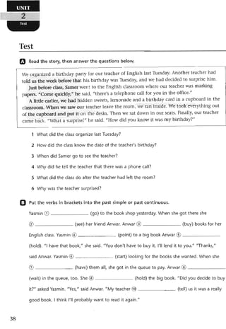 نشاط اللغة الانكليزية للصف الرابع الاعدادي