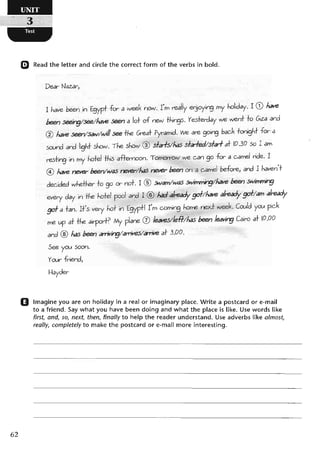 نشاط اللغة الانكليزية للصف الرابع الاعدادي