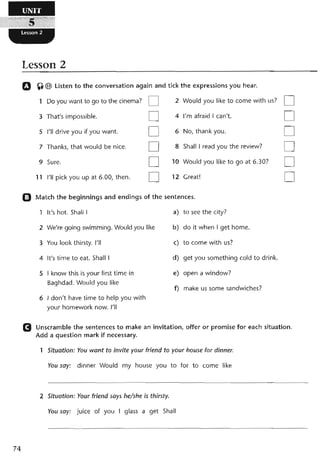 نشاط اللغة الانكليزية للصف الرابع الاعدادي