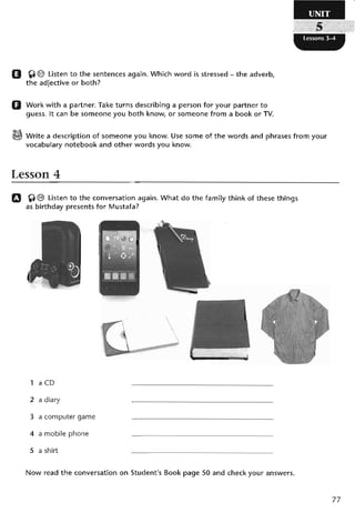 نشاط اللغة الانكليزية للصف الرابع الاعدادي