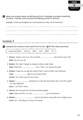 نشاط اللغة الانكليزية للصف الرابع الاعدادي