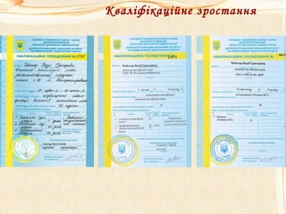 Кваліфікаційне зростання
 