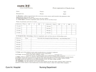 Cure Int. Hospital Nursing Department
 