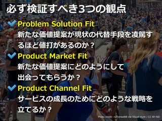Toshihiro Ichitani All Rights Reserved.
Photo credit: nafrenkel88 via Visual Hunt / CC BY-ND
Problem Solution Fit
¤ʁ᰸F״δ?Τ{
ۤɂ򤬤Τ
Product Market Fit
¤ʁ᰸ˤɤΤ褦ˤ
äƤ餦
Product Channel Fit
`ӥγ?ΤˤɤΤ褦ʑԤ
?Ƥ뤫
ؤ^٤3ĤQ
 