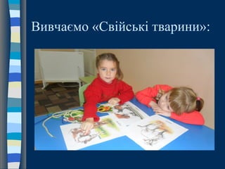 Вивчаємо «Свійські тварини»:
 