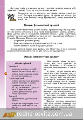 Підручник Основи Здоров'я 8 клас Бех, Воронцова, Пономаренко, Страшко