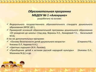 Презентация образовательной программы | PPT