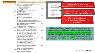 Η Ελένη διστάζει να προσφύγει στη Θεονόη, αγωνιά και
φοβάται μήπως επιβεβαιώσει το θάνατο του Μενέλαου και
ξεσπά σε νέο θρήνο επιβραδύνοντας την εξέλιξη του μύθου,
αλλά και ταυτόχρονα επαναφέροντας το θεατή στην πένθιμη
ατμόσφαιρα του κομμού, στο «φόβο» για την απάντηση της
μάντισσας και στον «έλεο» για την τραγική μοίρα της ηρωίδας.
 