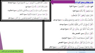  Twitter:@zad_elmuslim
 By Mohamed goumih
‫عامر‬ ‫ابن‬ ‫عن‬ ‫هشام‬ ‫رواية‬ ‫أصول‬
 