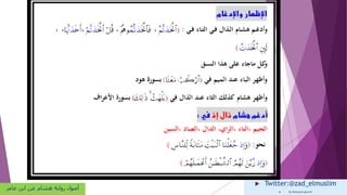  Twitter:@zad_elmuslim
 By Mohamed goumih
‫عامر‬ ‫ابن‬ ‫عن‬ ‫هشام‬ ‫رواية‬ ‫أصول‬
 