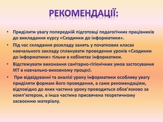 викладання інформатики в початковій школі