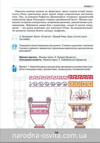 Підручник Мистецтво 8 клас Масол