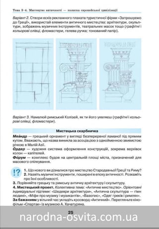 Підручник Мистецтво 8 клас Масол