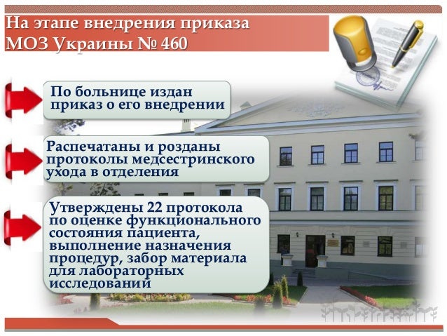 приказ моз украины от 01.06.2013 460