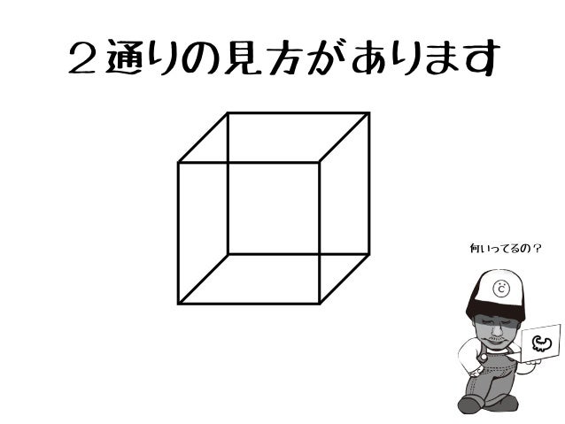 ネッカーの立方体の3つ目の見方を発見 ネッカーの立方体の3つ目の見方を発見