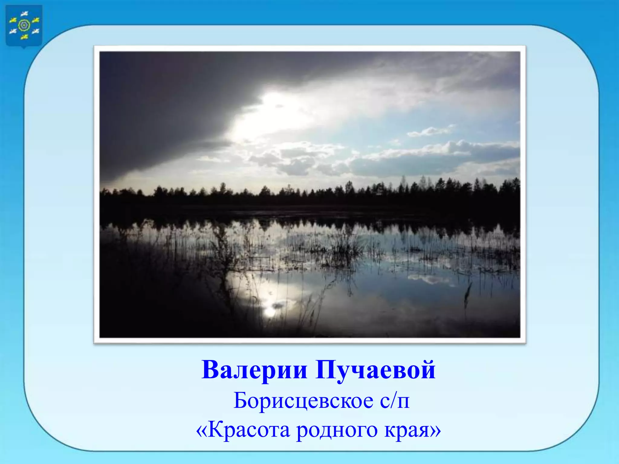 Валерии Пучаевой
Борисцевское с/п
«Красота родного края»
 