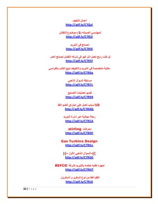 10 | P a g e
‫اُزٌ٤ق‬ ٍ‫أػٔب‬
http://adf.ly/CTQxl
ٚٗ‫اُق٤ب‬ ٢‫ُٜٔ٘ذع‬(1)‫ُِ٘وبػ‬ ‫ٓٞمٞع‬
http://adf.ly/CTR2l
‫اُزجش٣ذ‬ ٢‫ك‬ ‫ٗقبئؼ‬
http://adf.ly/CTR4l
‫اُؼٔش‬ ‫ٗقبئؼ‬ َ‫ارلن‬ ًٚ‫ؽش‬ ٢‫ك‬ ٞ٤‫ك‬ ‫اٗزش‬ َٔ‫رؼ‬ ‫سا٣ؼ‬ ‫ً٘ذ‬ ُٞ
http://adf.ly/CTR5f
٢‫ثبُلشٗغ‬ ‫اٌُزت‬ ‫ُج٤غ‬ ‫ٝاُزٌ٤٤ق‬ ‫اُزجش٣ذ‬ ٢‫ك‬ ‫ٓزخققخ‬ ‫ٌٓزجخ‬
http://adf.ly/CTR6q
٢‫اُزٛج‬ ٍ‫اُغؤا‬ ‫ٓغبثوخ‬
http://adf.ly/CTR7c
‫اُزق٘٤غ‬ ‫ُؼِٔ٤بد‬ ٞ٣‫ك٤ذ‬
http://adf.ly/CTR94
10‫اُنٞاؿو‬ ‫إؽزشام‬ ٢ِ‫ػ‬ َٔ‫رؼ‬ ‫أعجبة‬
http://adf.ly/CTRAQ
‫اُزجش٣ذ‬ ‫دائشح‬ ‫ػجش‬ ‫ٓغبٗ٤خ‬ ‫سؽِخ‬
http://adf.ly/CTRCA
‫ٓؾشًبد‬stirling
http://adf.ly/CTRDF
Gas Turbine Design
http://adf.ly/CTREn
-((ٍٝ٧‫ا‬ ٢‫اُزٛج‬ ٍ‫اُغؤا‬))-
http://adf.ly/CTRG0
‫ُؾشًخ‬ ‫ثبُزجش٣ذ‬ ٚ‫خبف‬ ٚ٤٘‫رو‬ ٙ‫اعٜض‬REFCO
http://adf.ly/CTRH7
ٍٝ‫اُغٌش‬ ٝ ٝ‫اُغٌش‬ ‫ٗٞع‬ ٖٓ ‫اُظٞاؿو‬
http://adf.ly/CTRJX
 