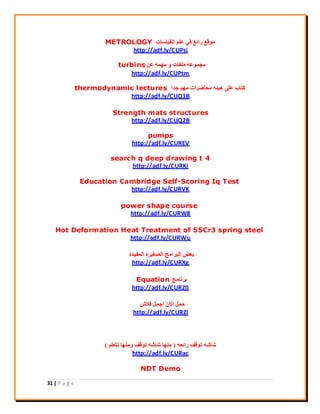 31 | P a g e
METROLOGY ‫اُو٤بعبد‬ ِْ‫ػ‬ ٢‫ك‬ ‫سائغ‬ ‫ٓٞهغ‬
http://adf.ly/CUPsi
ٖ‫ػ‬ ٜٚٔٓ ٝ ‫ِٓلبد‬ ٚ‫ٓغٔٞػ‬turbins
http://adf.ly/CUPtm
thermodynamic lectures ‫عذا‬ ْٜٓ ‫ٓؾبمشاد‬ ٚ‫ٛ٤ئ‬ ٠ِ‫ػ‬ ‫ًزبة‬
http://adf.ly/CUQ1B
Strength mats structures
http://adf.ly/CUQ2B
pumps
http://adf.ly/CUREV
search q deep drawing t 4
http://adf.ly/CURKi
Education Cambridge Self-Scoring Iq Test
http://adf.ly/CURVK
power shape course
http://adf.ly/CURW8
Hot Deformation Heat Treatment of 55Cr3 spring steel
http://adf.ly/CURWu
ٙ‫أُل٤ذ‬ ٙ‫اُقـ٤ش‬ ‫اُجشآظ‬ ‫ثؼل‬
http://adf.ly/CURXg
‫ثشٗبٓظ‬Equation
http://adf.ly/CURZ0
‫كالػ‬ َٔ‫اع‬ ٕ‫اال‬ َٔ‫ؽ‬
http://adf.ly/CURZl
ٚ‫سائؼ‬ ‫رٞهق‬ ٚ‫ؽبؽ‬(ِْ‫رزؼ‬ ‫ٜٝٓ٘ب‬ ‫رٞهق‬ ٚ‫ؽبؽ‬ ‫ٜٓ٘ب‬)
http://adf.ly/CURac
NDT Demo
 