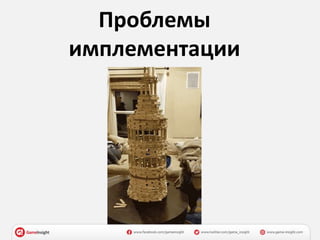 Проблемы
имплементации
 