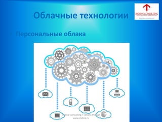Облачные технологии
• Персональные облака
Indina-Consulting / Tatiana Indina/
www.indina.ru
 