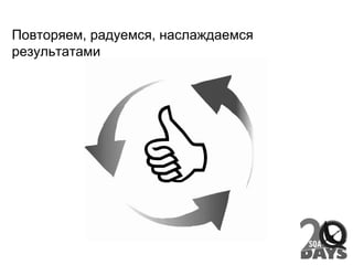 Повторяем, радуемся, наслаждаемся
результатами
 